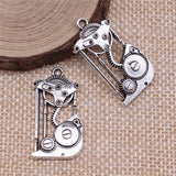 WYSIWYG 10pcs 32x17mm Antique Silver Color Engine Charms Pendant For Jewelry Making DIY Jewelry Findings