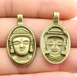 WYSIWYG 10pcs 32x18mm Buddha Charms Pendants For Jewelry Making Antique Silver Plated Antique Bronze Color Jewelry Findings