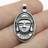 WYSIWYG 10pcs 32x18mm Buddha Charms Pendants For Jewelry Making Antique Silver Plated Antique Bronze Color Jewelry Findings