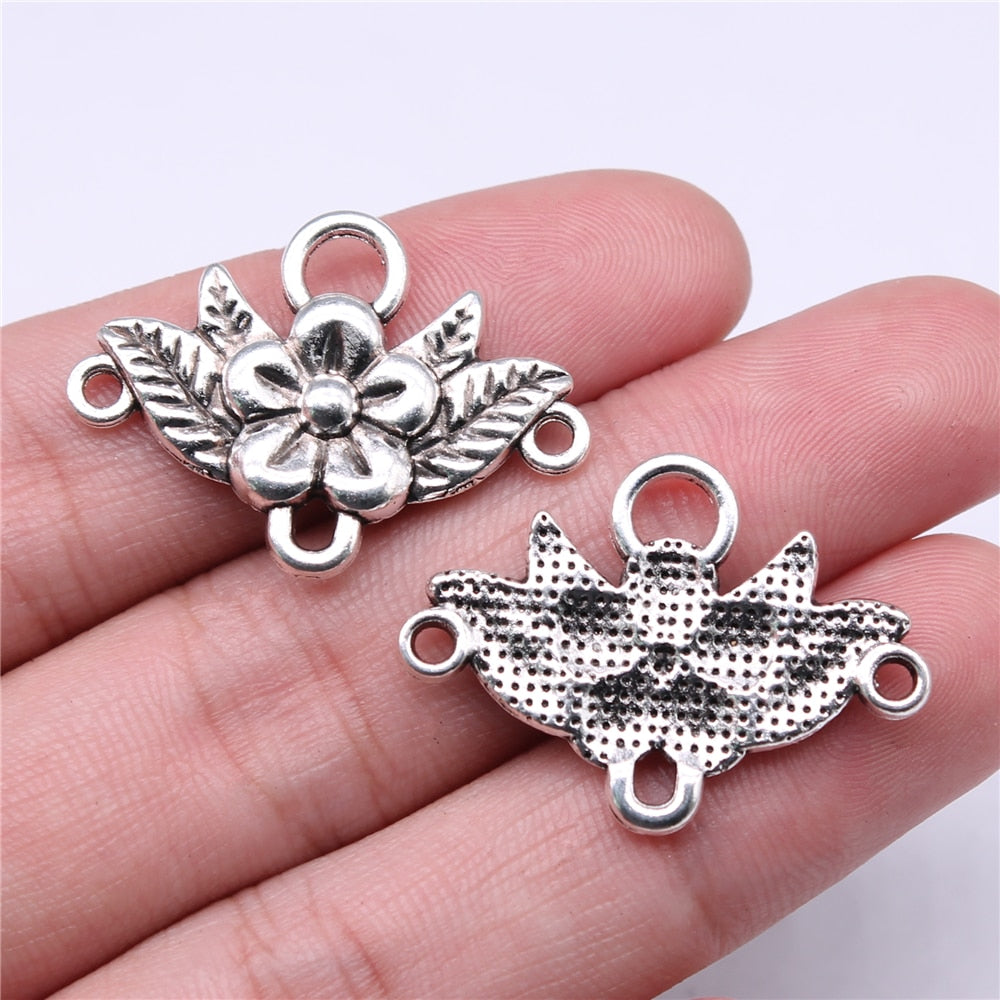 WYSIWYG 20pcs Charms 21x10mm Flower Charms For Jewelry Making DIY
