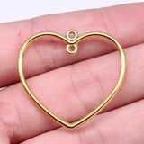 10pcs 32x35mm 3 Colors Hollow Heart Connector Charms Pendant For Jewelry Making DIY Jewelry Findings EF4000