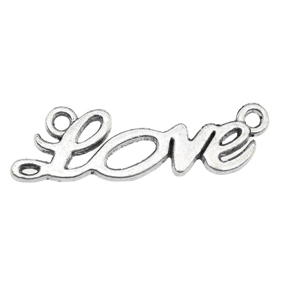10pcs 33x10mm Love Word Charms Love Connector Charm Word Love Charms For Jewelry Making ef4473