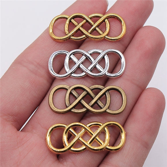 10pcs 33x12mm Double Infinity Charm Double Infinity Charm Connector Double Infinity Connector Charm ef3784