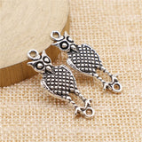 WYSIWYG 10pcs 33x12mm Owl Connector Charms DIY Jewelry Findings Antique Silver Color Antique Bronze Color For Jewelry Making