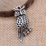 WYSIWYG 10pcs 33x15mm Owl Charms For Jewelry Making Jewelry Accessories Antique Silver Plated Antique Bronze Plated