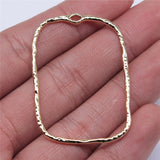 WYSIWYG 10pcs 33x23mm/46x32mm KC Gold Color Geometry Charms Pendant For Jewelry Making Earring Making Accessories
