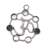 WYSIWYG 10pcs 33x29mm Yoga Om Sign Charms Antique Silver Color For Jewelry Making Charms Pendant DIY Jewelry Findings