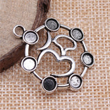 WYSIWYG 10pcs 33x29mm Yoga Om Sign Charms Antique Silver Color For Jewelry Making Charms Pendant DIY Jewelry Findings