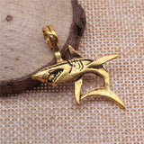 10pcs 33x38mm Antique Gold Color Antique Silver Color Antique Bronze Shark Charms Shark Fish Charms For Jewelry Making H0934