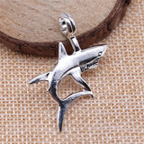 10pcs 33x38mm Antique Gold Color Antique Silver Color Antique Bronze Shark Charms Shark Fish Charms For Jewelry Making H0934