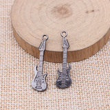 WYSIWYG 10pcs 33x9mm Guitar Charms For Jewelry Making Zinc Alloy Jewelry Findings