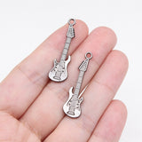 WYSIWYG 10pcs 33x9mm Guitar Charms For Jewelry Making Zinc Alloy Jewelry Findings