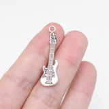 WYSIWYG 10pcs 33x9mm Guitar Charms For Jewelry Making Zinc Alloy Jewelry Findings