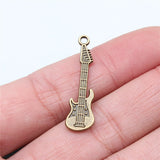 WYSIWYG 10pcs 33x9mm Guitar Charms For Jewelry Making Zinc Alloy Jewelry Findings