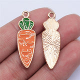 WYSIWYG 10pcs 34x11mm Carrot Charms KC Gold Color Plated For Jewelry Making Zinc Alloy DIY Charms Jewelry Findings