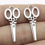 WYSIWYG 10pcs 34x15mm Scissors Charms For Jewelry Making Jewelry Accessories Antique Silver Plated Antique Bronze Plated