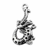 WYSIWYG 10pcs 34x18mm Crocodile Alligator Charms Antique Silver Color Pendant Charms For Jewelry Making Jewelry Findings