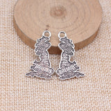 WYSIWYG 10pcs 34x20mm Antique Silver Color Great Britain Map Charms For Jewelry Making