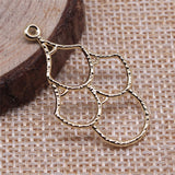 WYSIWYG 10pcs 34x21mm KC Gold Color Geometry Charms Pendant For Jewelry Making Earring Making Accessories