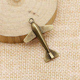 WYSIWYG 10pcs 34x24mm 2 Colors Antique Bronze Color Antique Silver Color Aircraft Charms For Jewelry Making