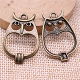 WYSIWYG 10pcs 34x24mm Owl Charms For Jewelry Making Jewelry Accessories Antique Silver Plated Antique Bronze Plated