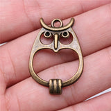 WYSIWYG 10pcs 34x24mm Owl Charms For Jewelry Making Jewelry Accessories Antique Silver Plated Antique Bronze Plated