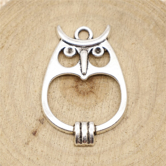 WYSIWYG 10pcs 34x24mm Owl Charms For Jewelry Making Jewelry Accessories Antique Silver Plated Antique Bronze Plated