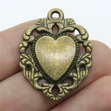 WYSIWYG 10pcs 34x26mm Antique Bronze Heart Pendant Charm Heart Pendant Charm Heart Charm h0120