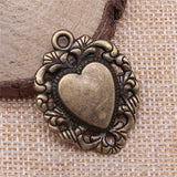 WYSIWYG 10pcs 34x26mm Antique Bronze Heart Pendant Charm Heart Pendant Charm Heart Charm h0120