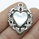 WYSIWYG 10pcs 34x26mm Antique Bronze Heart Pendant Charm Heart Pendant Charm Heart Charm h0120