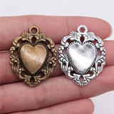 WYSIWYG 10pcs 34x26mm Antique Bronze Heart Pendant Charm Heart Pendant Charm Heart Charm h0120