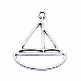 WYSIWYG 10pcs 34x30mm Antique Silver Color Boat Frame Charms Pendant For Jewelry Making DIY Jewelry Findings