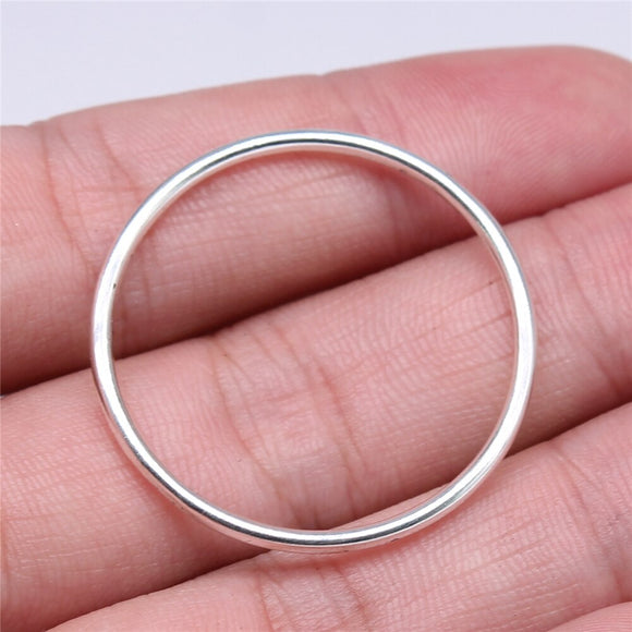 WYSIWYG 10pcs 34x34mm Circle Charms For Jewelry Making DIY Jewelry Findings Antique Silver Color Zinc Alloy Charms Pendant