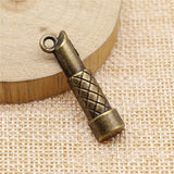 WYSIWYG 10pcs 34x9mm Lipstick Charms For Jewelry Making Antique Bronze Color Charms Pendants Jewelry Accessories