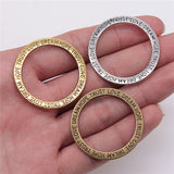 WYSIWYG 10pcs 35mm 3 Colors Dream Trust Faith Love Big Circle Connector Charms Pendant