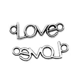 WYSIWYG 10pcs 35x11mm Love Connector Charms For Jewelry Making Antique Silver Color Charm Pendant Jewelry Accessories