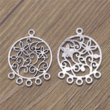 WYSIWYG 10pcs 35x26mm Charms Native Dream Catcher Connector Antique Silver Color Pendants Making DIY Handmade Tibetan Jewelry