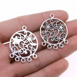 WYSIWYG 10pcs 35x26mm Charms Native Dream Catcher Connector Antique Silver Color Pendants Making DIY Handmade Tibetan Jewelry