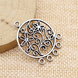 WYSIWYG 10pcs 35x26mm Charms Native Dream Catcher Connector Antique Silver Color Pendants Making DIY Handmade Tibetan Jewelry