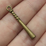 WYSIWYG 10pcs 35x5mm Antique Silver Color Antique Bronze Plated Baseball Bat Pendant Baseball Pendant Baseball Bat Charm EF3825