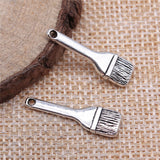 WYSIWYG 10pcs 35x7mm Paint Brush Charms Antique Silver Color Pendant Charms For Jewelry Making Jewelry Findings