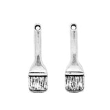 WYSIWYG 10pcs 35x7mm Paint Brush Charms Antique Silver Color Pendant Charms For Jewelry Making Jewelry Findings