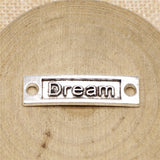 WYSIWYG 10pcs 35x9mm Dream Word Connector Charm Pendants For Jewelry Making Antique Silver Color Dream Pendants