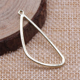 WYSIWYG 10pcs 36x15mm KC Gold Color Geometry Charms Pendant For Jewelry Making Earring Making Accessories