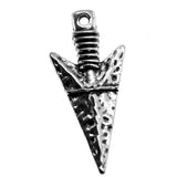 WYSIWYG 10pcs 36x16mm Antique Silver Color Arrow Head Pendant Arrowhead Charm For Jewelry Making