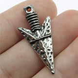 WYSIWYG 10pcs 36x16mm Antique Silver Color Arrow Head Pendant Arrowhead Charm For Jewelry Making