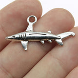 WYSIWYG 10pcs 36x20mm Pendant Fish Fish Shark Charm Pendants For Jewelry Making 2 Colors Shark Pendants