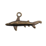 WYSIWYG 10pcs 36x20mm Pendant Fish Fish Shark Charm Pendants For Jewelry Making 2 Colors Shark Pendants