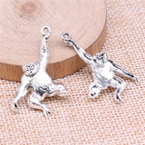 WYSIWYG 10pcs 36x21mm Monkey Charms For Jewelry Making Antique Silver Plated Antique Bronze Color Jewelry Findings