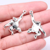 WYSIWYG 10pcs 36x21mm Monkey Charms For Jewelry Making Antique Silver Plated Antique Bronze Color Jewelry Findings